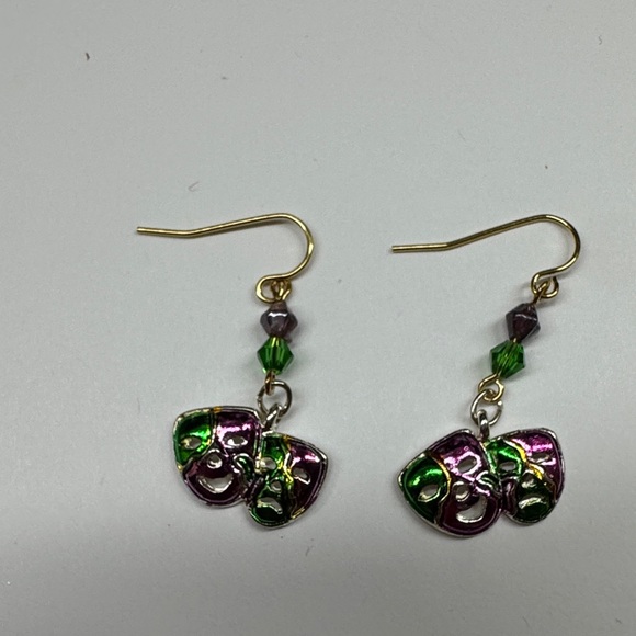 Mardi Gras Enamel and Colorful Beaded Earrings 2/$22 - Picture 7 of 8